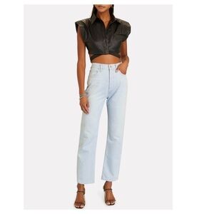 Agolde 90s Pinch Waist High Rise Straight Leg Jeans Light Wash
